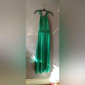 B Darlin Teal Satin Dress